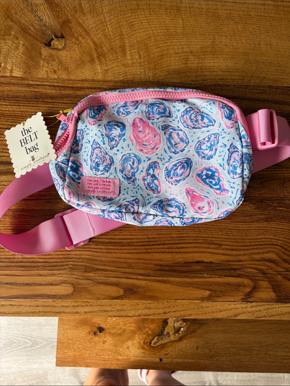 Simply Southern Pink & Blue Swirl Waist Bag or Belt Bag